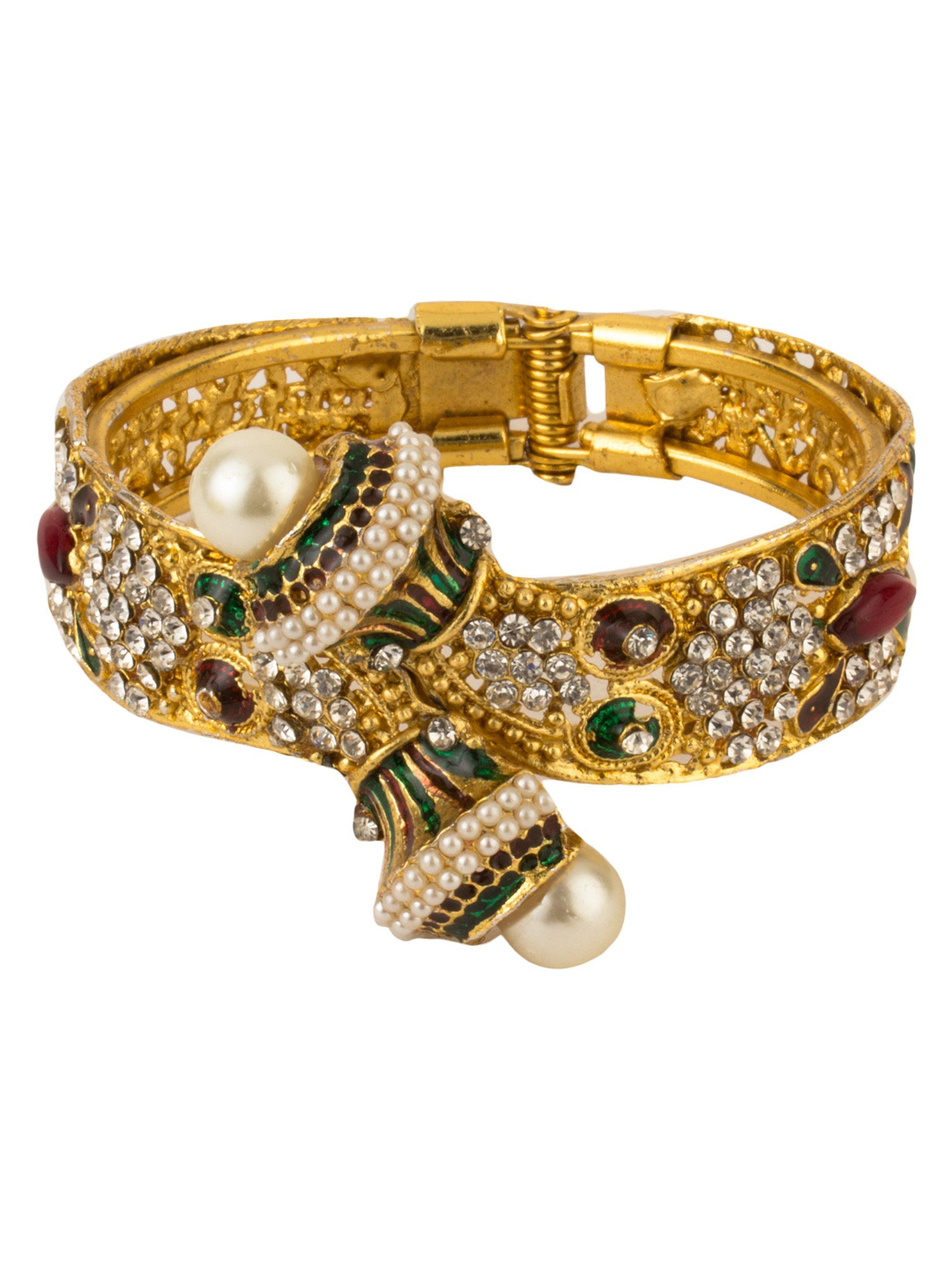 YouBella Multi-Color Antique Style Gold Plated Kada Bangle for Women